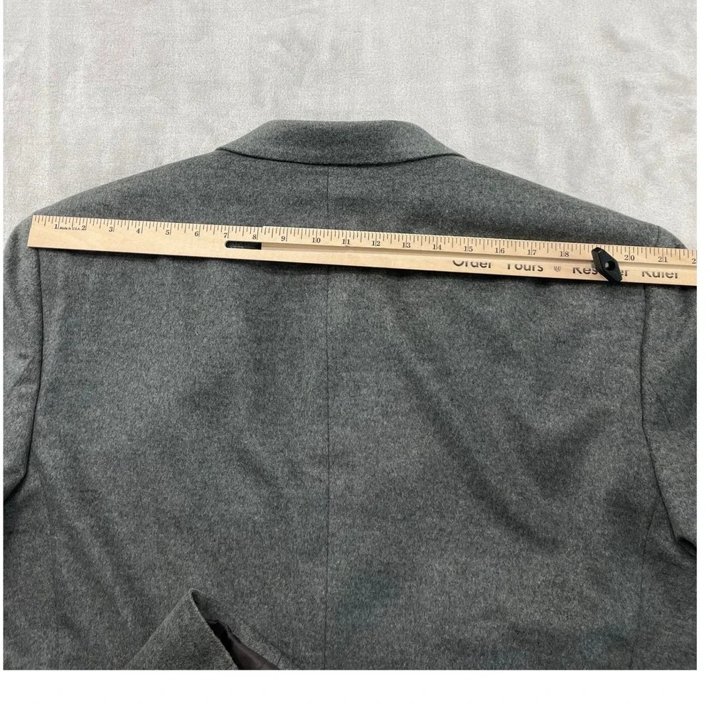 Lauren Ralph Lauren Blazer Mens 48L Grey Silk Wool Cashmere Sport Coat Excellent